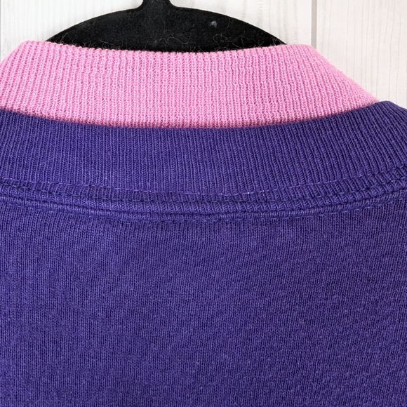 Vintage Morning Sun Sweatshirt Women's Size XL Forrer Purple Pink Floral - Picture 6 of 9